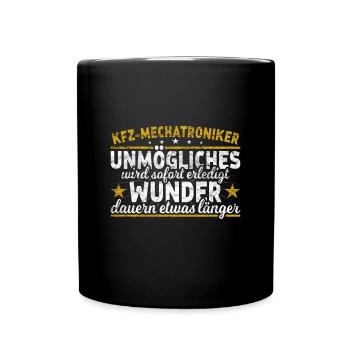 Kfz Mechatroniker - Tasse einfarbig - Schwarz - Vorne