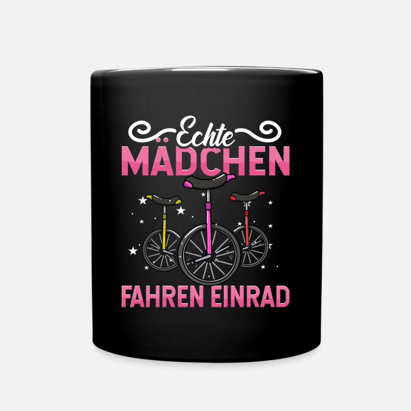 Einrad - Tasse einfarbig - Schwarz