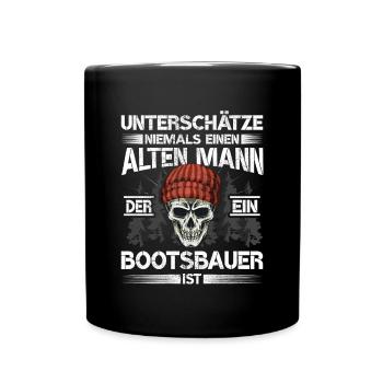 Bootsbauer Schiffsbauer - Tasse einfarbig - Schwarz - Vorne