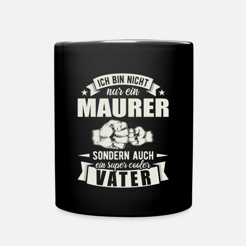Maurer Vater Papa Vatertag Handwerker - Tasse einfarbig - Schwarz