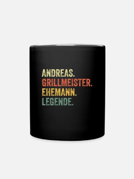 Andreas Grillmeister Ehemann Vorname Grillen - Tasse einfarbig - Schwarz