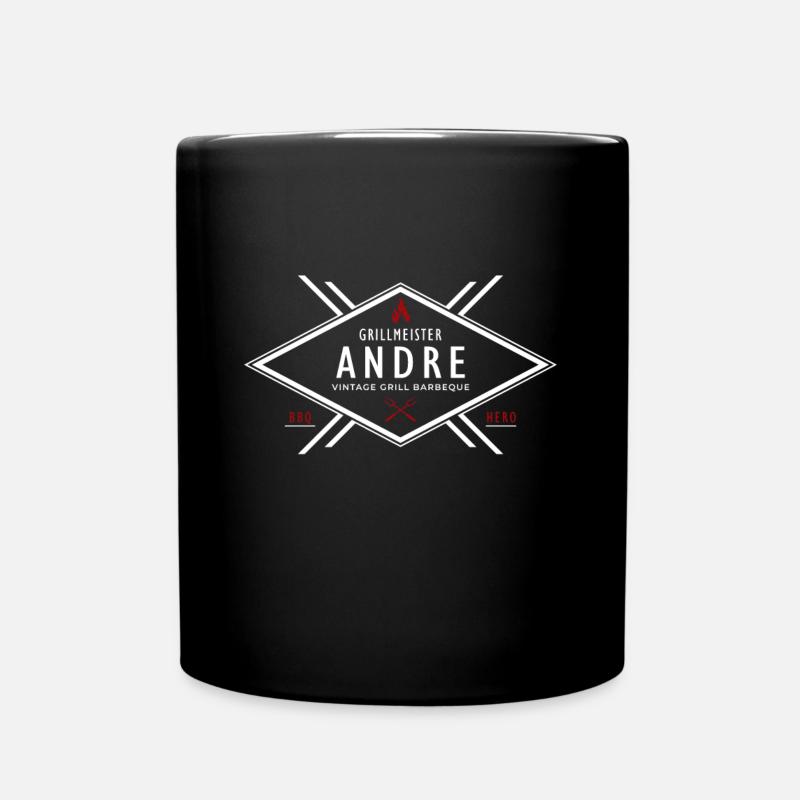 Grillmeister Andre Vorname Name - Tasse einfarbig - Schwarz