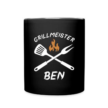 Grillmeister Ben - Tasse einfarbig - Schwarz - Vorne