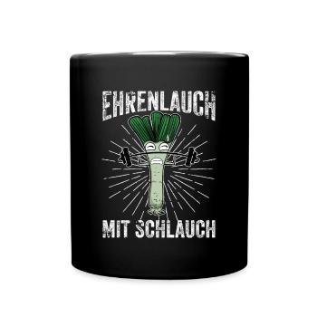 Lauch - Tasse einfarbig - Schwarz - Vorne