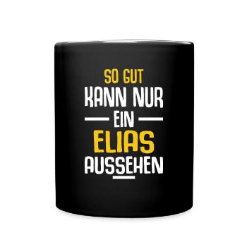 Elias Vorname Name Geburtstag - Tasse einfarbig - Schwarz - Vorne