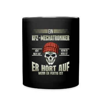 Kfz Mechatroniker - Tasse einfarbig - Schwarz - Vorne