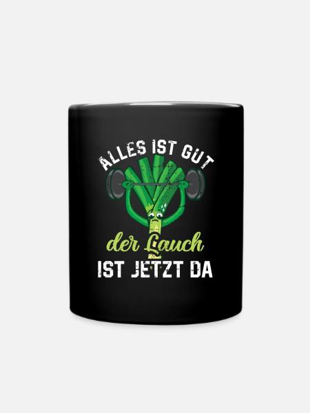 Lauch - Tasse einfarbig - Schwarz