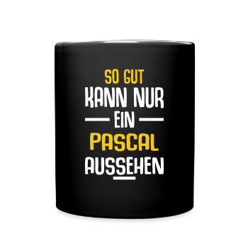 Pascal Vorname Name Geburtstag - Tasse einfarbig - Schwarz - Vorne