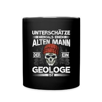 Geologe Alter mann Geologie - Tasse einfarbig - Schwarz - Vorne