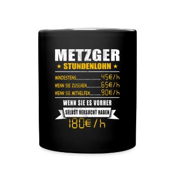 Metzger - Tasse einfarbig - Schwarz - Vorne