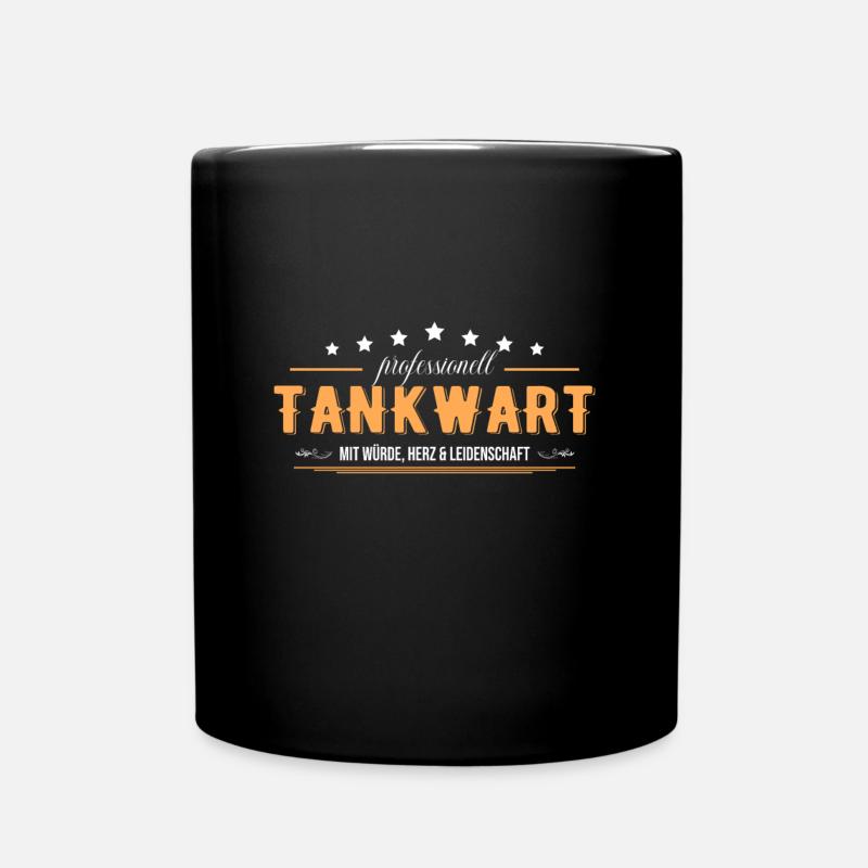 Tankwart mit Leidenschaft Tankstelle - Tasse einfarbig - Schwarz