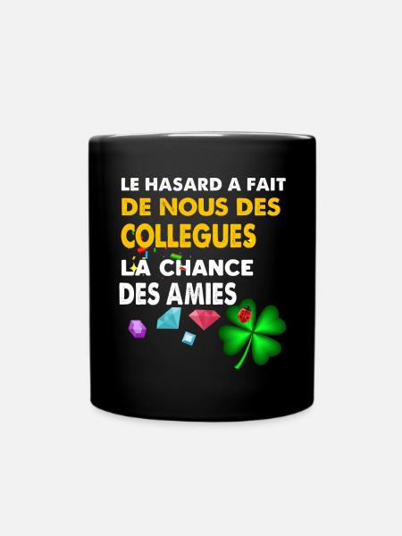 Collègue Citation Femme Amitié Au Travail - Mug uni - noir