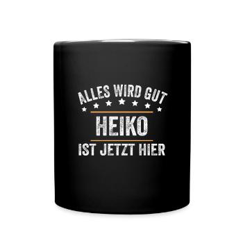 Heiko Vorname Name Geburtstag - Tasse einfarbig - Schwarz - Vorne