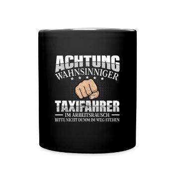 Taxifahrer - Tasse einfarbig - Schwarz - Vorne
