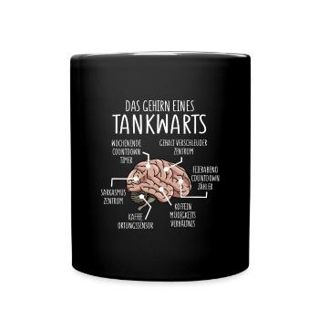 Tankwart Anatomie - Tasse einfarbig - Schwarz - Vorne