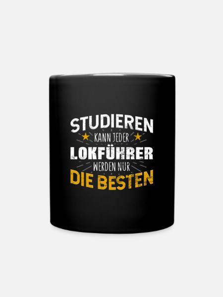 Lokführer - Tasse einfarbig - Schwarz