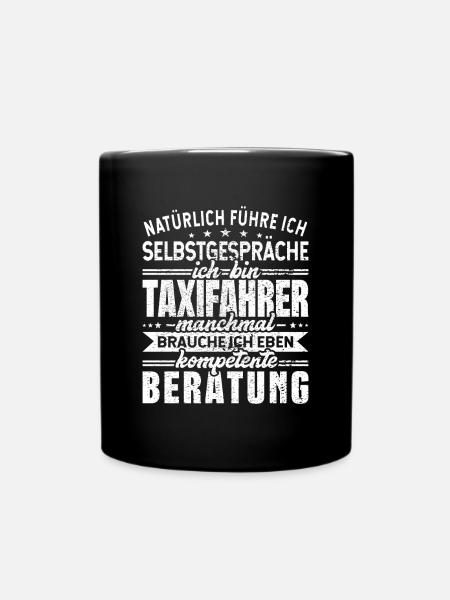 Taxifahrer - Tasse einfarbig - Schwarz