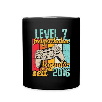 Level 7 freigeschaltet legendär seit 2016 - Tasse einfarbig - Schwarz - Vorne