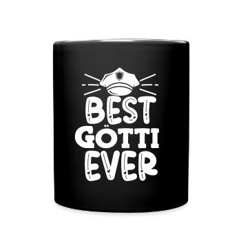Bester Götti der Welt Patenonkel Schweiz Taufgötti - Tasse einfarbig - Schwarz - Vorne