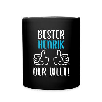 Henrik Vorname Name Geburtstag - Tasse einfarbig - Schwarz - Vorne