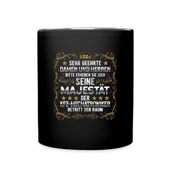 Kfz Mechatroniker - Tasse einfarbig - Schwarz - Vorne