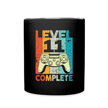 Level 11 Complete Gaming Geburtstag - Tasse einfarbig - Schwarz - Vorne