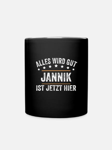 Jannik Vorname Name Geburtstag - Tasse einfarbig - Schwarz