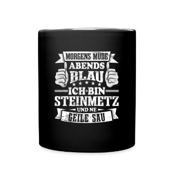 Steinmetz - Tasse einfarbig - Schwarz - Vorne