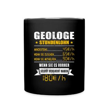 Geologe - Tasse einfarbig - Schwarz - Vorne