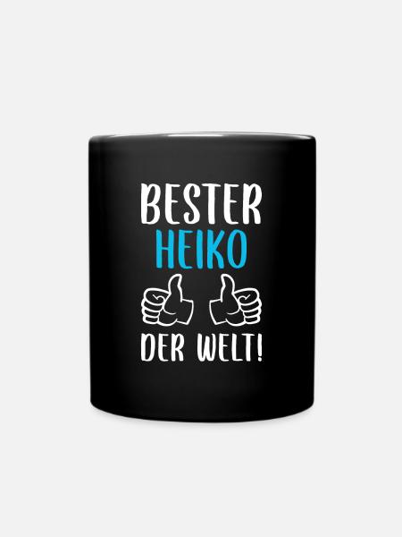 Heiko Vorname Name Geburtstag - Tasse einfarbig - Schwarz