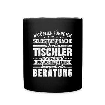 Tischler - Tasse einfarbig - Schwarz - Vorne