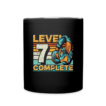 Gaming Birthday Level 7 Complete for gamers. - Full Colour Mug - black - Front