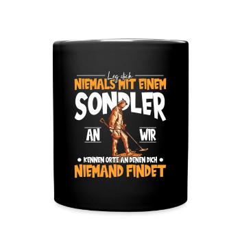 Sondeln Sondel Metalldetektor Schatzsuche - Tasse einfarbig - Schwarz - Vorne