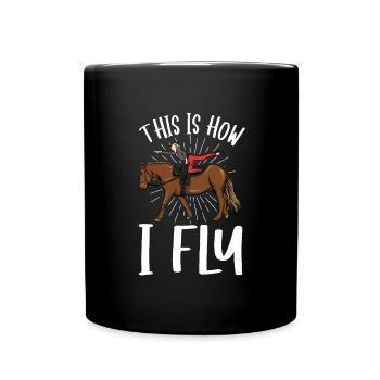 Voûte Volti Voûte Chevaux Chevaux Filles - Mug uni - noir - Devant