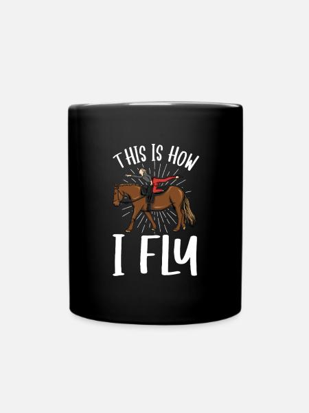 Voûte Volti Voûte Chevaux Chevaux Filles - Mug uni - noir