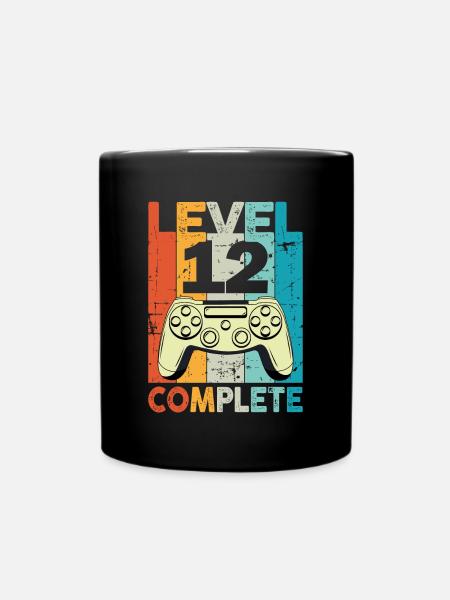 Level 12 Complete Gaming Geburtstag - Tasse einfarbig - Schwarz