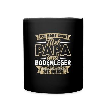 Bodenleger - Tasse einfarbig - Schwarz - Vorne