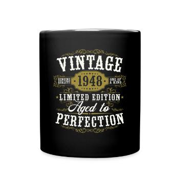 Born 1948 Birthday Retro Gift - Full Colour Mug - black - Front