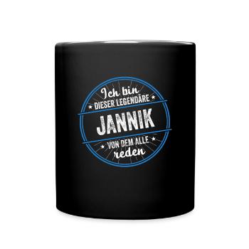 Ich bin dieser legendärer Jannik Name - Tasse einfarbig - Schwarz - Vorne