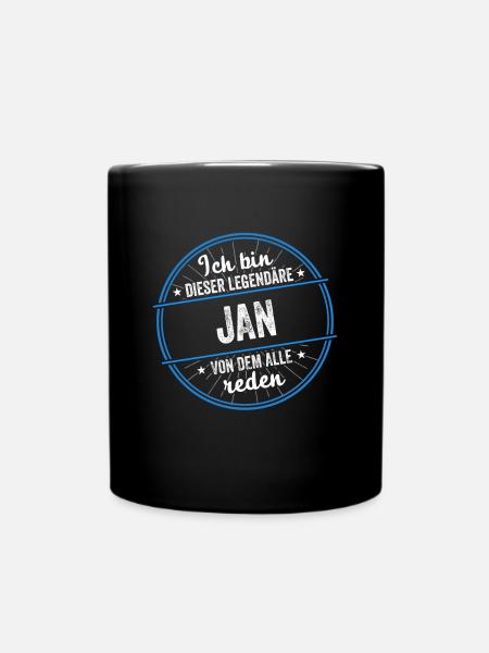 Ich bin dieser legendärer Jan Name - Tasse einfarbig - Schwarz