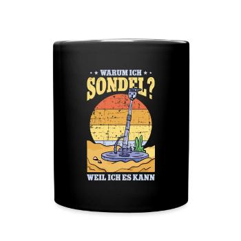 Sondeln Sondel Metalldetektor Schatzsuche - Tasse einfarbig - Schwarz - Vorne