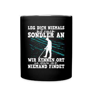 Sondeln Sondel Metalldetektor Schatzsuche - Tasse einfarbig - Schwarz - Vorne