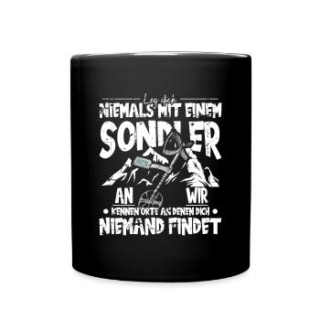 Sondeln Sondel Metalldetektor Schatzsuche - Tasse einfarbig - Schwarz - Vorne