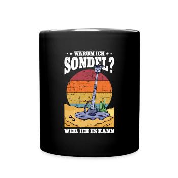 Sondeln Sondel Metalldetektor Schatzsuche - Tasse einfarbig - Schwarz - Vorne