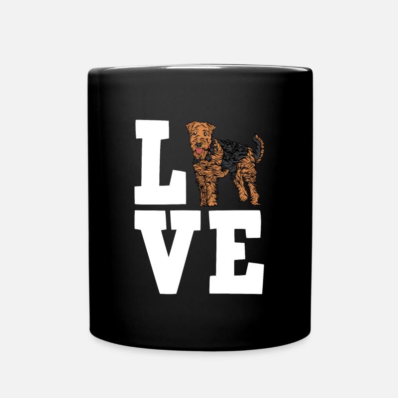 Airedale Terrier Geschenk Hunde - Tasse einfarbig - Schwarz
