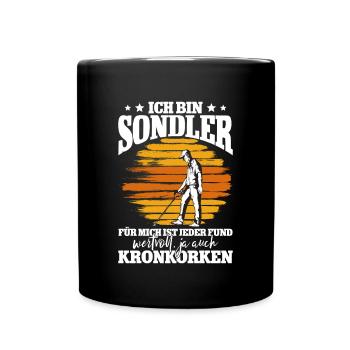 Sondeln Sondel Metalldetektor Schatzsuche - Tasse einfarbig - Schwarz - Vorne