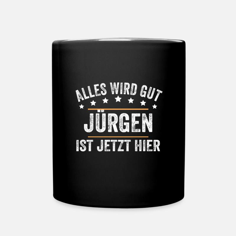 Jürgen Vorname Name Geburtstag - Tasse einfarbig - Schwarz