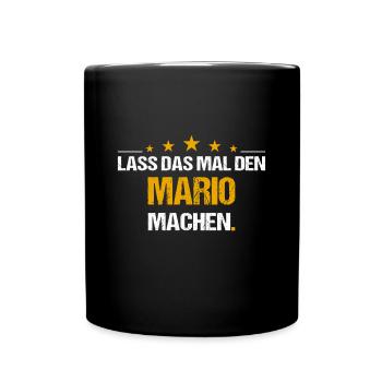 Lass das mal den Mario machen Name - Tasse einfarbig - Schwarz - Vorne