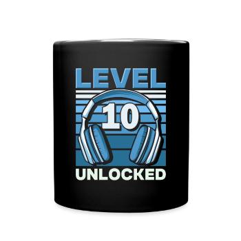Niveau 10 Jeu débloqué Jeu d’anniversaire Gamer - Mug uni - noir - Devant