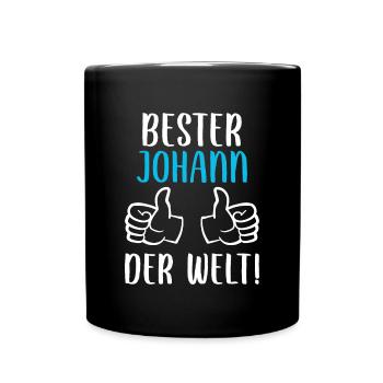 Johann Vorname Name Geburtstag - Tasse einfarbig - Schwarz - Vorne